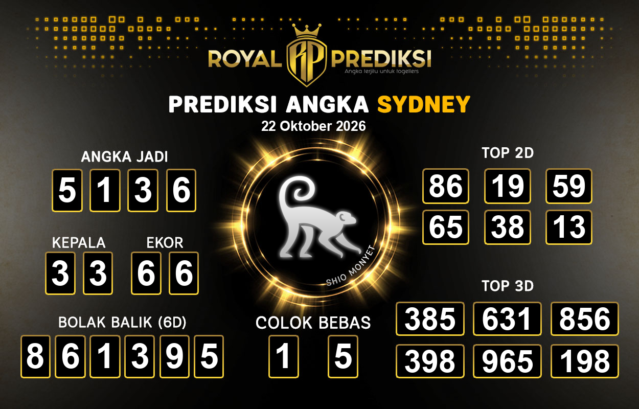 Prediksi SYDNEY 22 Oktober 2026 Hari Kamis